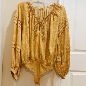 NWOT Free People All Tucks Bodysuit